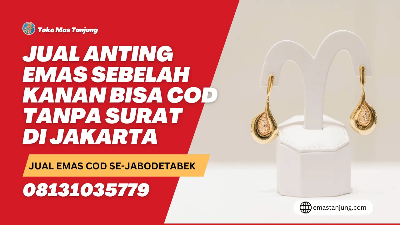 Jual Anting Emas Sebelah Kanan Bisa COD Tanpa Surat di Jakarta